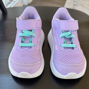 adidas Kids Lavender Sneakers with Mint Laces